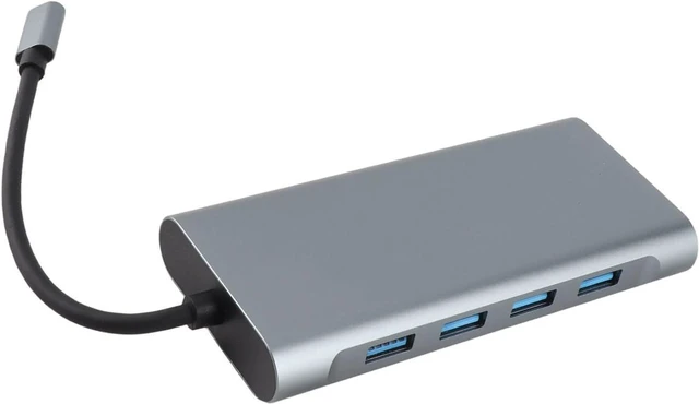 Alt view image 4 of 7 - Pomya Multi Port USB C Hub 11-in-1 | 4K 30Hz, PD 100W Charging Dock, 5Gbps Data Transfer for