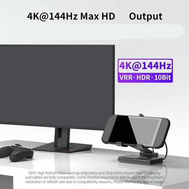 Alt view image 4 of 7 - 6 in 1 Gaming Docking Station with Double Fan Cooling Stand Multiple Port for Handheld Game Console Game Console Docking Station