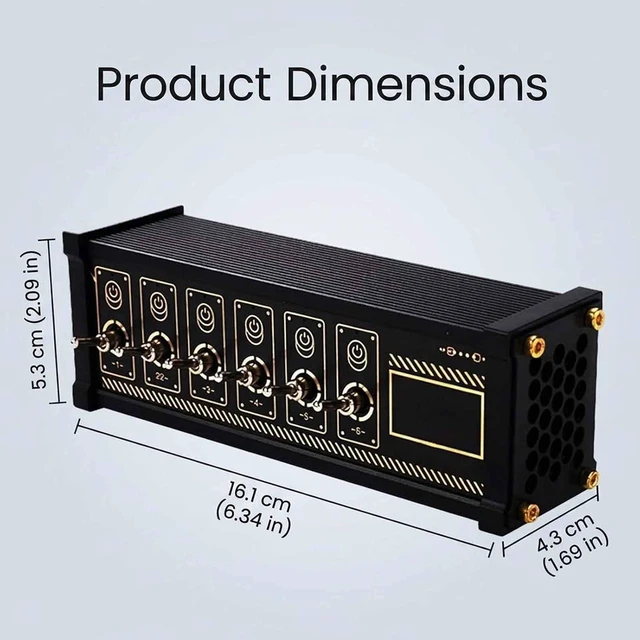 Alt view image 5 of 7 - 6 Ports USB C Switcher, Cyberpunk USB Docking Station with 6 Port USB Docking Station, 9 USB Convenient Input Ports, Button Switch, Data Transmission, for Tablets, and Gadgets