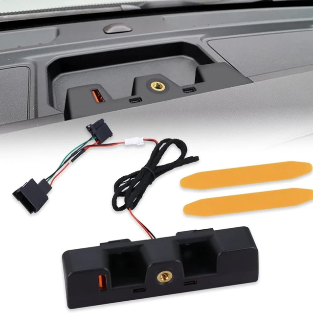 Alt view image 2 of 7 - 3 Port USB Car Charging Station ABS Black for Dashboard Installation Supports Phone Tablet Multiple Devices Stream Warhorse Dashboard USB Hub