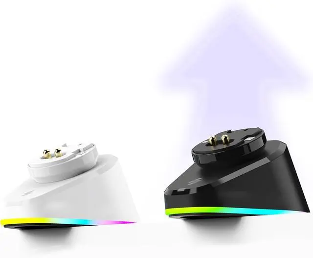 Alt view image 6 of 7 - Auto Charging Dock for G502 / G502X / with Double USB Interfaces and Color Controlled Lighting Fast Charging Dock