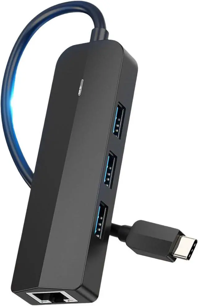Alt view image 6 of 7 - USB C Dongle with Ethernet Port and 3 USB3.0 Slots Docking Station for Enhances Connection on Laptops Type C to Ethernet Converter