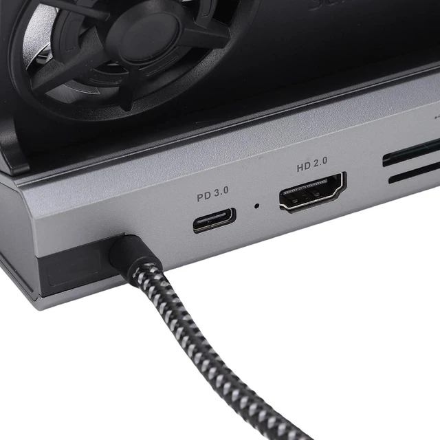 Alt view image 6 of 7 - Docking Station, 10 in 1 Dock with 4K@60Hz, 1000Mbps Gigabit Ethernet, 2 USB 3.0, 100W Charge, for, ROG Ally, Legion Go, MSIClaw