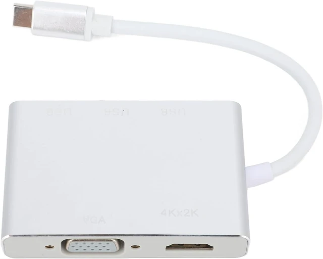 Alt view image 7 of 7 - USB C Hub 5 in Multi Port Adapter Splitter with USB 3 0 VGA HD Multimedia Interface for Simultaneous Device Connections High Speed Data Transfer Display Support Plug