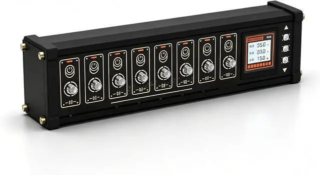 Main image of 8 Port Independent Control USB Docking Station, Smart USB-c Data Hub with 1.54 Inch IPS Display, 8-Way Switch Total, 10 Levels Brightness Adjustment for Gaming Pc Setup, Home Workspace