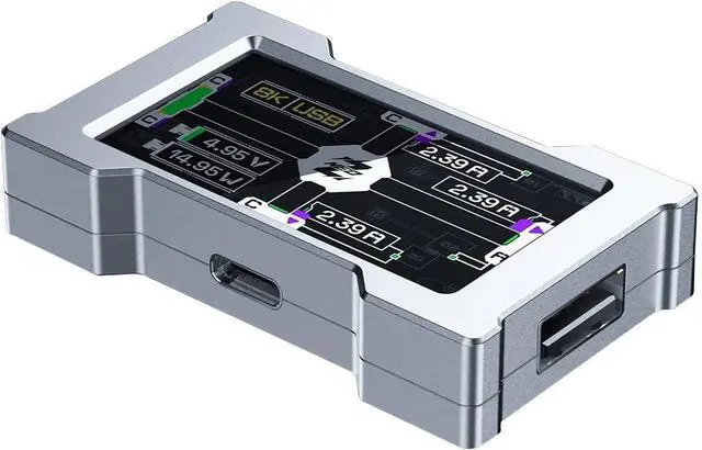 Alt view image 2 of 5 - 8K Gaming USB for Hub 3-Port with Personalized Display, Independent Power Supply Metal Docking Station, Lag- Data Transfer for PC