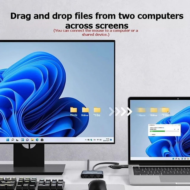Alt view image 7 of 7 - Internal and External USB Sharer Computer Copy Cable Network Hard Disk KVM File Transfer
