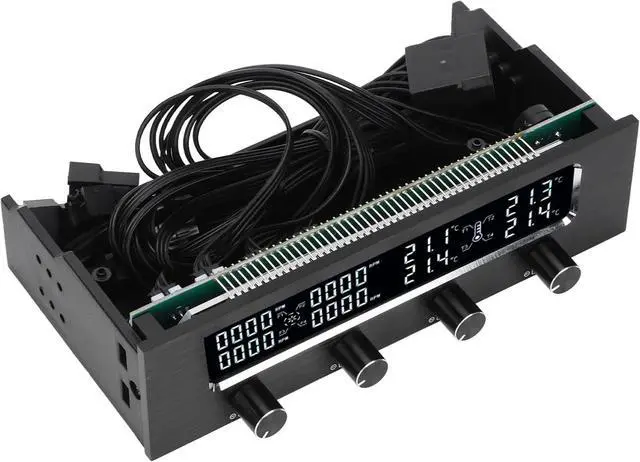 Main image of PC Fan Controller Adjustable Speed with LCD Display for Computer Cooling Sturdy ABS and Aluminum Alloy 4 Fans