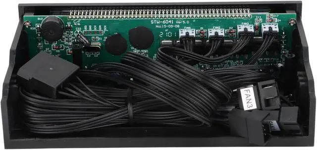 Alt view image 5 of 7 - PC Fan Controller Adjustable Speed with LCD Display for Computer Cooling Sturdy ABS and Aluminum Alloy 4 Fans
