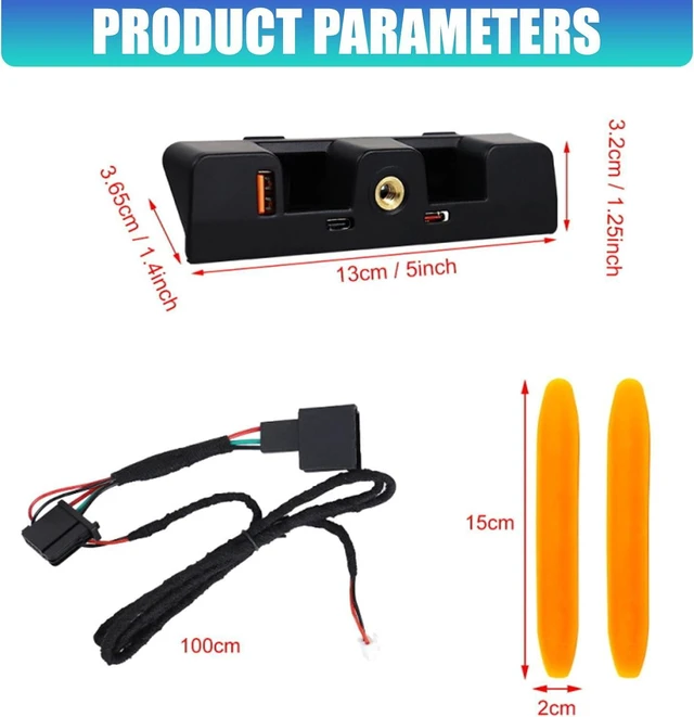 Alt view image 4 of 7 - 3 Port USB Car Charging Station ABS Black for Dashboard Installation Supports Phone Tablet Multiple Devices Stream Warhorse Dashboard USB Hub