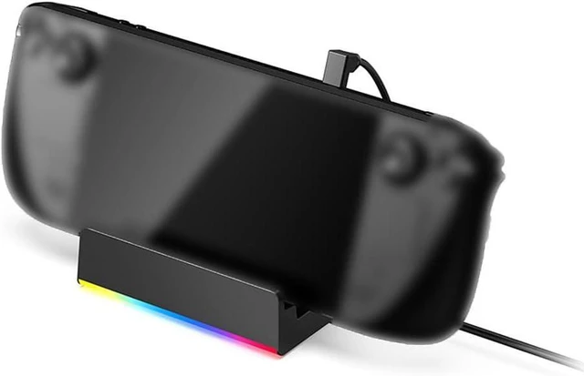 Alt view image 2 of 7 - USB-C Hub Dock for ROG Ally X Supporting 4K@144Hz Display, 100W Fast Charge, Dual USB 3.0 Data Transfer and Portable TV Stand