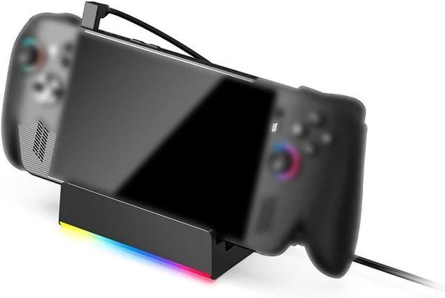 Alt view image 6 of 7 - USB-C Hub Dock for ROG Ally X Supporting 4K@144Hz Display, 100W Fast Charge, Dual USB 3.0 Data Transfer and Portable TV Stand