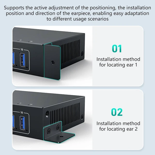 Alt view image 6 of 7 - Commercial 10 Port USB3 Center 105W Simultaneous Charging 5Gbps File Transfer Metal Building for Group Device Management