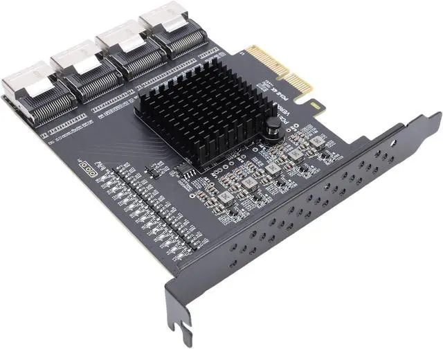Alt view image 4 of 7 - Socobeta Mini SAS SFF 8087 Adapter Robust 4 Port PCIe X4 Expansion Card for Efficient Data Transfer Best for and Users
