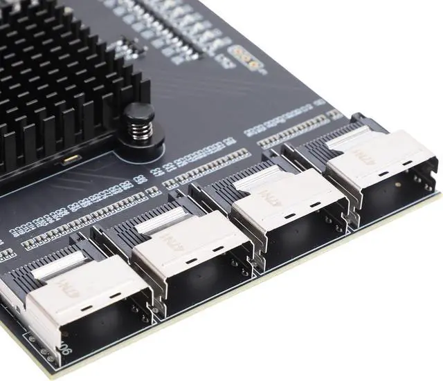 Alt view image 6 of 7 - Zunate PCIE to 4 Port MINI SAS SFF 8087 Adapter, PCIE 3.0 X4 Expansion Card with 16 Serial ATA3.0 Ports, Supports Hot Swap and AHCI, Compatible with Win 10 11 2003 and