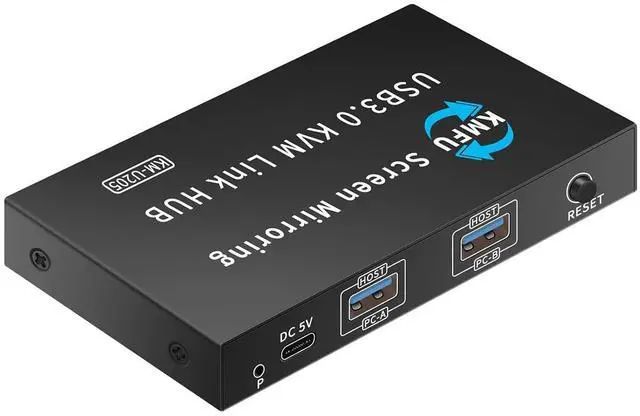 Main image of Plugs and Play USB3.0 KVM Switching Allows Keyboards Control on 2 Computers Simultaneously Double Computer Keyset Switcher