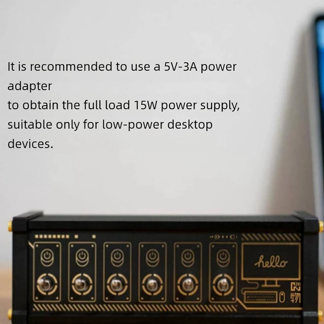 Alt view image 7 of 7 - 6 Ports USB C Splitter, 15W Modular USB Hub Power Strip