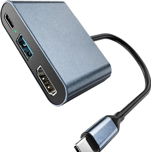 Alt view image 4 of 7 - Quick USB C to Display Adapter Supports 4K At 120Hz and Built in Internet Connection Compatible for Laptop Travel Plug and Play ABS Portable Dock Station