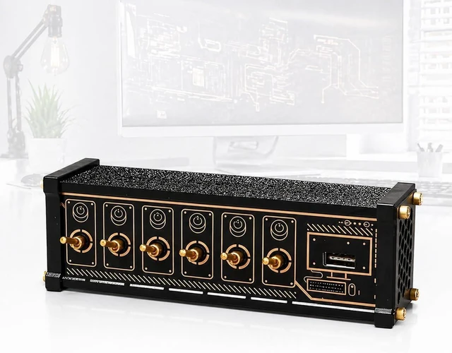 Main image of TsoLay 6 Port USB Switcher, Retro USB Docking Station with LED Display and Power Indicator, Independent Control, Data Transmission USB Hub Retro for Phones, Tablets, Gadgets