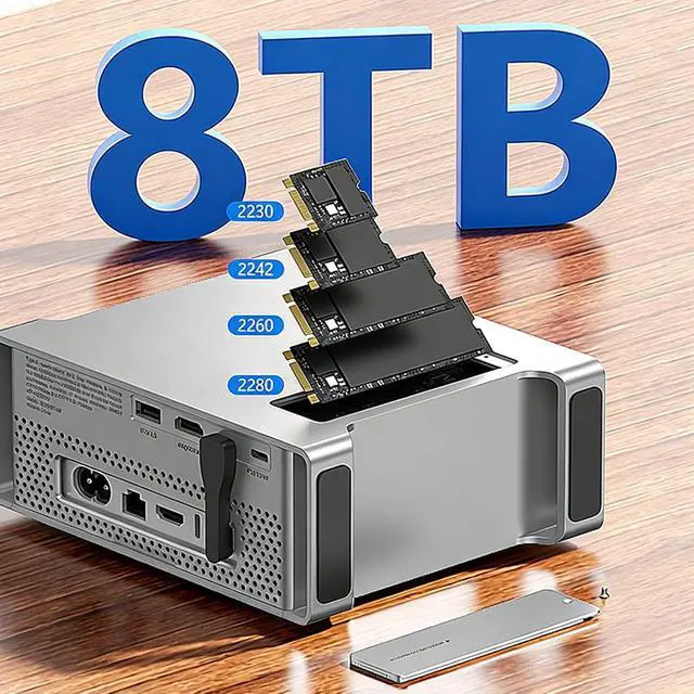 Alt view image 6 of 7 - USB Three Fraction Center for Computer Tiny Expert with/Transfer Card Slot 8TB Assist and Outlet Play Plan NVMe Pen for Computer Tiny