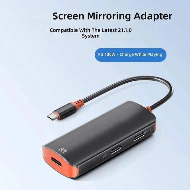 Alt view image 3 of 6 - Portable Type C to Video Converter USB Docking Station with 4K60Hz Output Fast Charging & Plugs and Play USB to Reality Processor