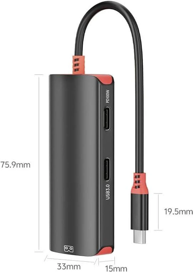 Alt view image 5 of 6 - Portable Type C to Video Converter USB Docking Station with 4K60Hz Output Fast Charging & Plugs and Play USB to Reality Processor