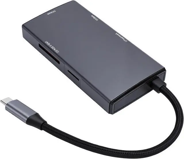 Alt view image 6 of 7 - 5 in 1 USB C Hub Multi Port Adapter High Speed Card Reader for Photographers Aluminum Alloy Portable Design