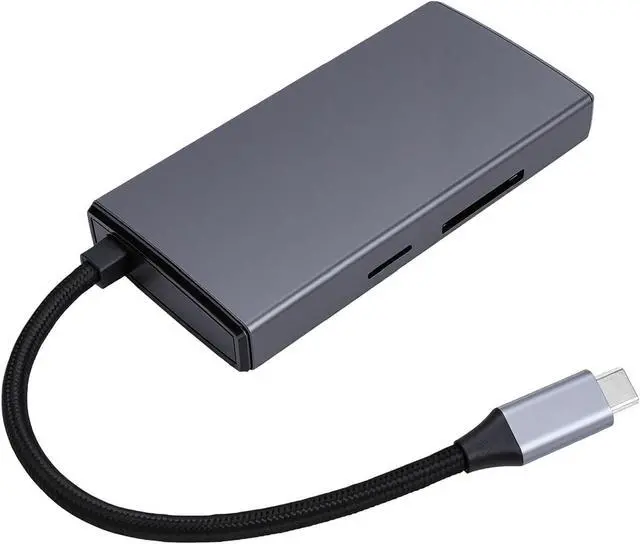 Alt view image 7 of 7 - 5 in 1 USB C Hub Multi Port Adapter High Speed Card Reader for Photographers Aluminum Alloy Portable Design