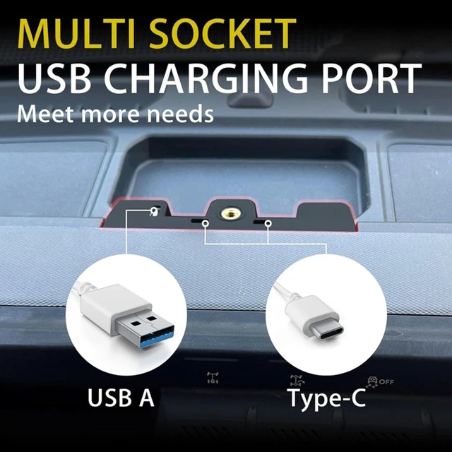 Alt view image 5 of 7 - 3 Port USB Car Charging Station ABS Black for Dashboard Installation Supports Phone Tablet Multiple Devices Stream Warhorse Dashboard USB Hub
