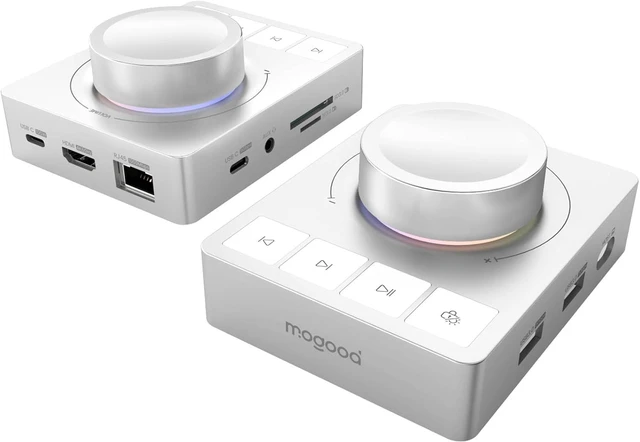 Main image of MOGOOD Knob USB C Hub 9-in-1 Docking Station,Multiport Hub,1 Pack Highy ABS
