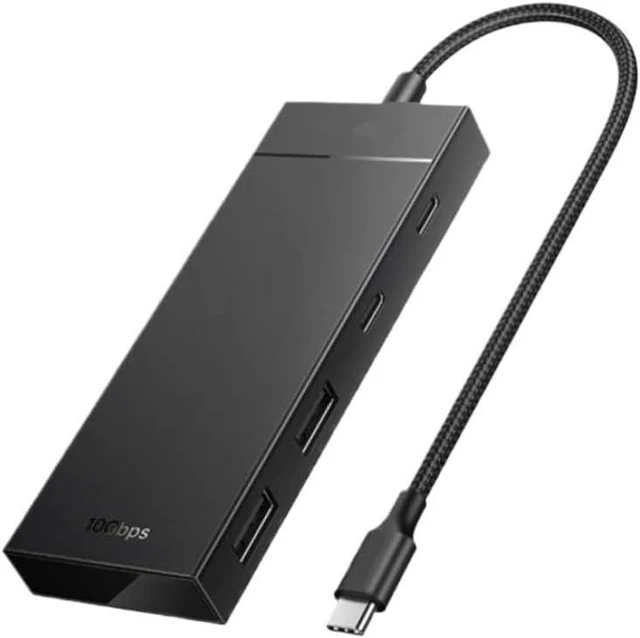 Main image of USB C Hub with 4 USB Ports Including USB C and USB A Ports Supporting 10Gbps Data Transfer USB 32 Gen2 Compatible with Laptop Models Similar to Pro and Air