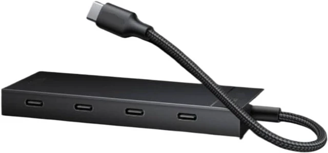 Alt view image 4 of 4 - USB C Hub with 4 USB Ports Including USB C and USB A Ports Supporting 10Gbps Data Transfer USB 32 Gen2 Compatible with Laptop Models Similar to Pro and Air