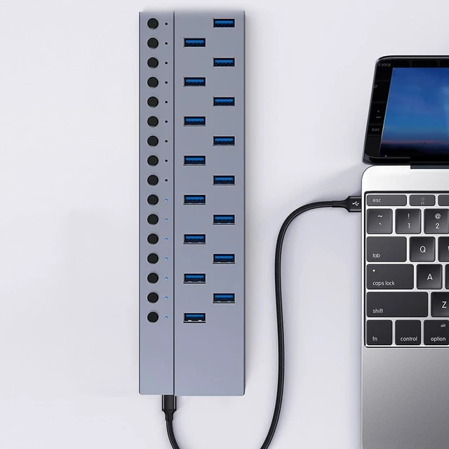 Alt view image 2 of 7 - Haofy 16 Hub USB 3.0 HU (US Plug)