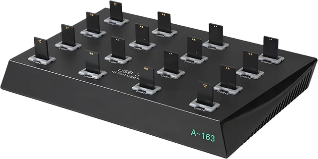 Main image of LICAEVEY USB 3.0 Hub for USB Flash Drive Card Reader Hard Drive Testing, 16 Port Industrial Grade 5Gbps Data Transfer Hub with Overcurrent Protection (US Plug)