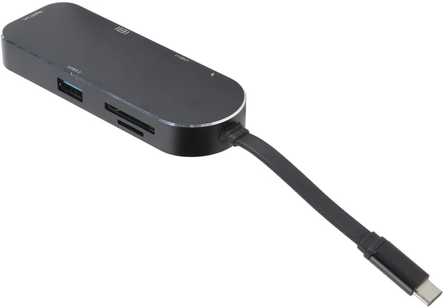 Alt view image 2 of 7 - 7 in 1 Docking Station Type C Hub, USB C Docking Station with 4K HD Display, RJ45 Ethernet, Dual USB 3.0, PD Charging, SD and Micro SD Card Slots for, macOS, (Black)