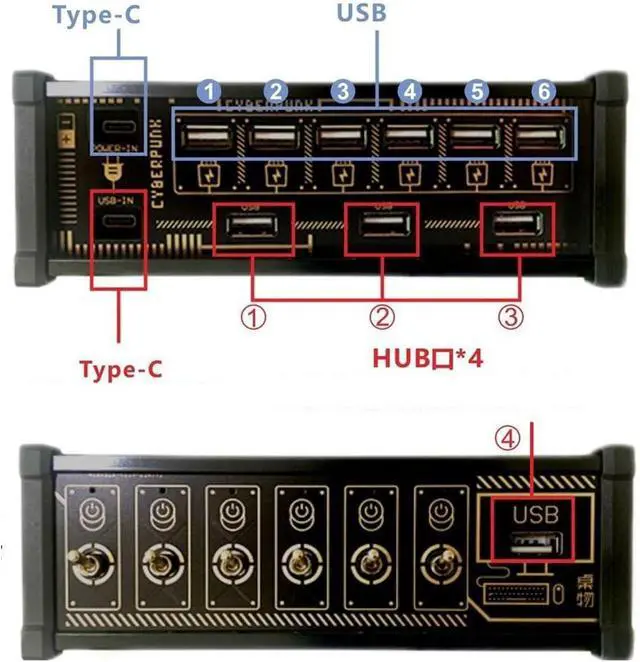Alt view image 6 of 7 - Handy 6-Port USB Hub for Connection, Upgraded