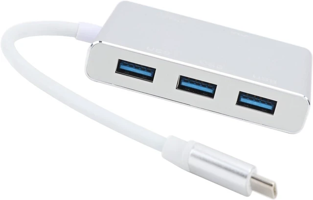 Alt view image 2 of 7 - Gavigain USB C Hub Portable 5 in 1 Type C to USB Multi Port Adapter Splitter with HD VGA USB 3.0 for Laptop Silver