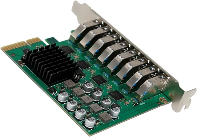 Alt view image 6 of 7 - 8 Port PCIe USB 3.2 Hub Card Easy Installation Plug and Play PCIe USB Adapter