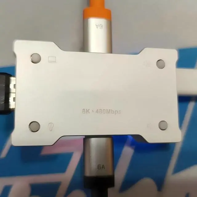 Alt view image 5 of 6 - Twnwnekk USB HUB 2-To-3 Port Extender 8K Hz High Speed OLED Display with Button Control HM HUB USB HUB Stations