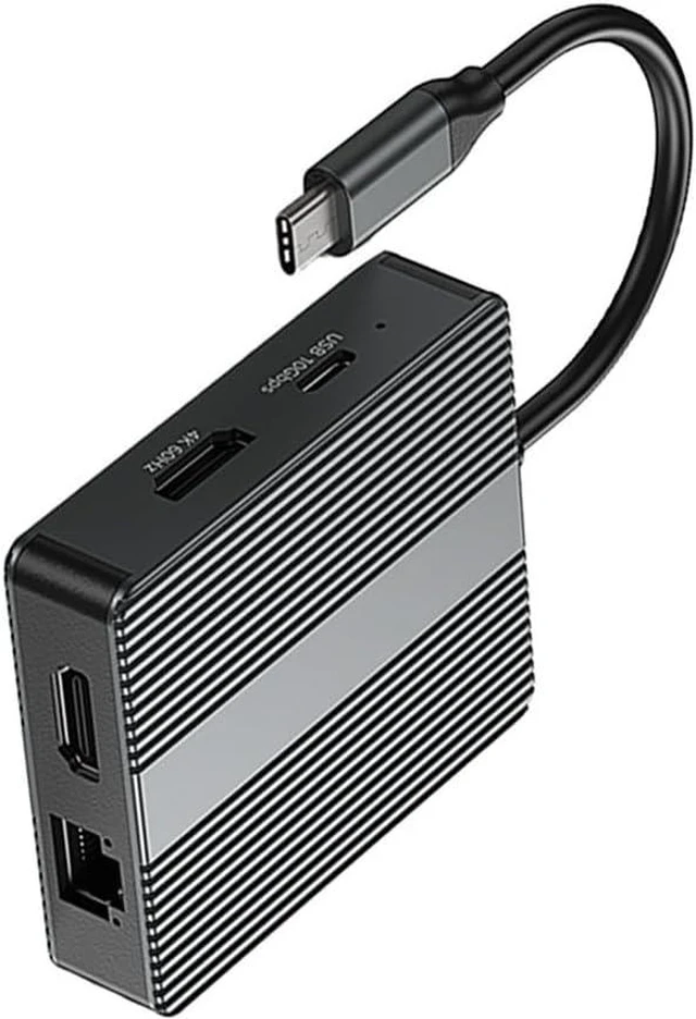 Alt view image 5 of 5 - 7-in-1 USB-C Hub Docking Station With Dual 4K60Hz USB 3.2 10Gbps Gigabit Ethernet PD 100W Charging For IPad Pro(HDMI-DP)