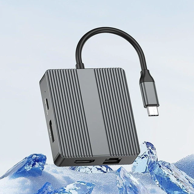 Alt view image 4 of 5 - 7-in-1 USB-C Hub Docking Station With Dual 4K60Hz USB 3.2 10Gbps Gigabit Ethernet PD 100W Charging For IPad Pro(HDMI-DP)