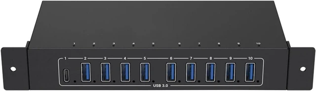 Main image of 10 Slot USB3 Center with 5Gbps Transmission 105W Metal Housing Multiple Device Charging Data Coordinate Computer Fixes