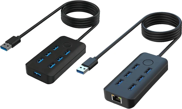 Alt view image 3 of 7 - ordinarYone USB3.0 Dock USB Splitter with Touch Button Screen Feature And 7 Port For Secure Fast Speed Data Transfer