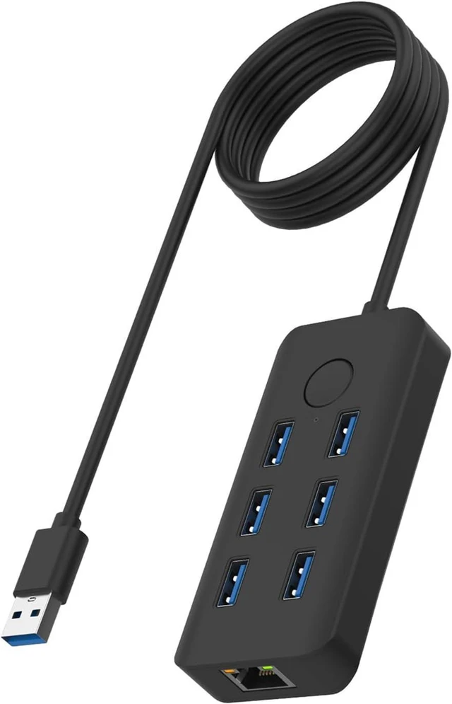 Alt view image 4 of 7 - ordinarYone USB3.0 Dock USB Splitter with Touch Button Screen Feature And 7 Port For Secure Fast Speed Data Transfer