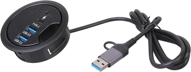 Alt view image 4 of 7 - ordinarYone USB Desk Grommet Hole USB Mounting Desktop Grommet Hole Desktop Cable Organization for Laptop Device