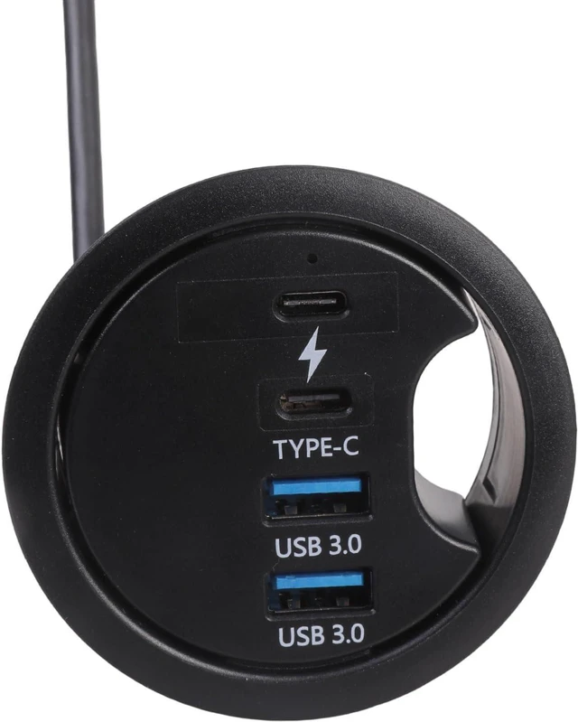 Alt view image 6 of 7 - ordinarYone USB Desk Grommet Hole USB Mounting Desktop Grommet Hole Desktop Cable Organization for Laptop Device