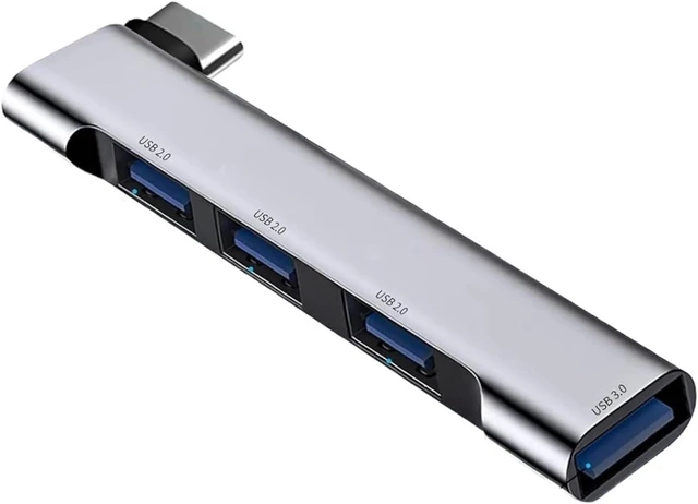 Alt view image 2 of 7 - USB-C Hub, 3.0 Type-C, 4-Port Multi-Port USB Splitter, OTG Compatible with Mobile Phones and Computer Accessories(Type C)