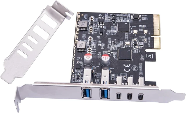 Alt view image 2 of 7 - 2 Port USB3.2 a + 3 Port Type C Hub Adapter Multi-Plier 5 Port USB Expansion Card for PC