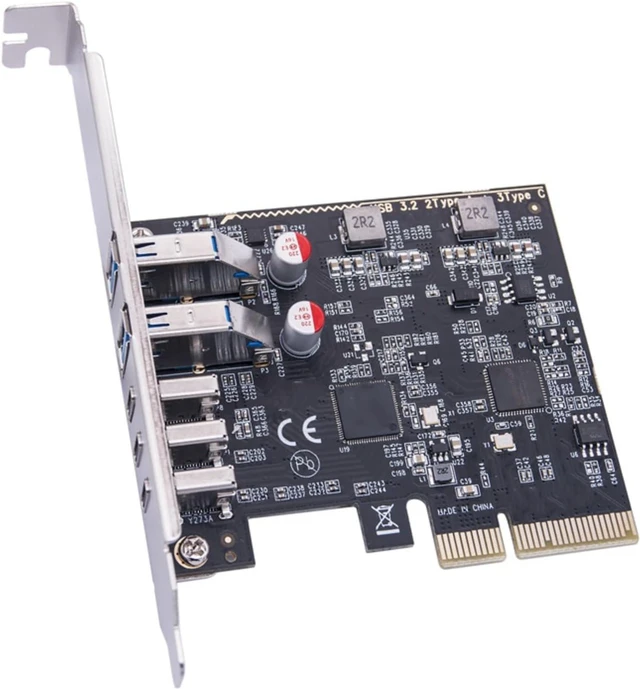 Main image of 2 Port USB3.2 a + 3 Port Type C Hub Adapter Multi-Plier 5 Port USB Expansion Card for PC