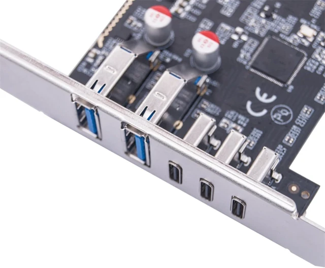 Alt view image 5 of 7 - 2 Port USB3.2 a + 3 Port Type C Hub Adapter Multi-Plier 5 Port USB Expansion Card for PC